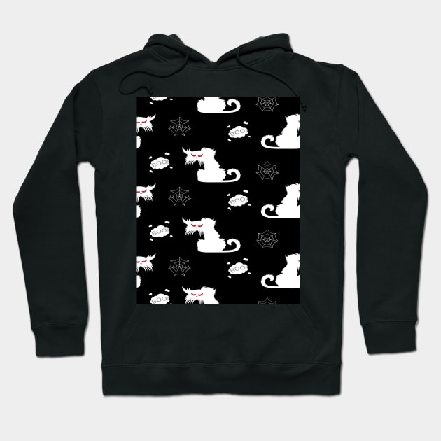 Halloween Cat Boo Hoodie by DragonTees